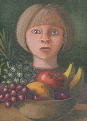 Girl with Bowl of Fruit