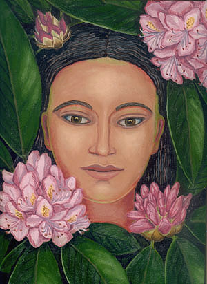 Woman in the Rhododendrons