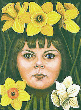 Self-Portrait as Girl in the Daffodils