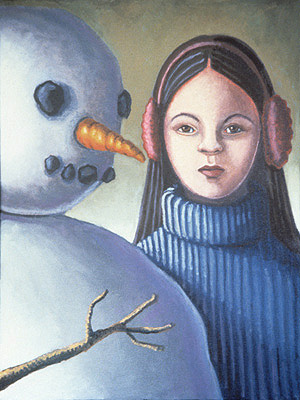 Girl with Snowman